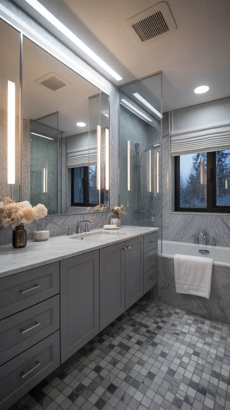 Bathroom Makeover Ideas 2026 Grey Marble Elegance