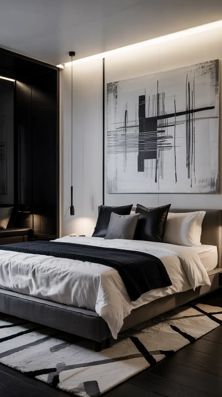 Bedroom Ideas 2026 Black and White Bedroom Elegance