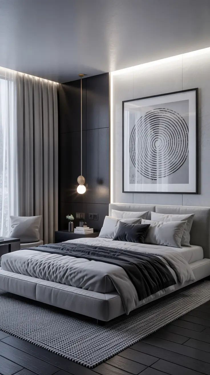 Bedroom Ideas 2026 Black and White Bedroom Elegance