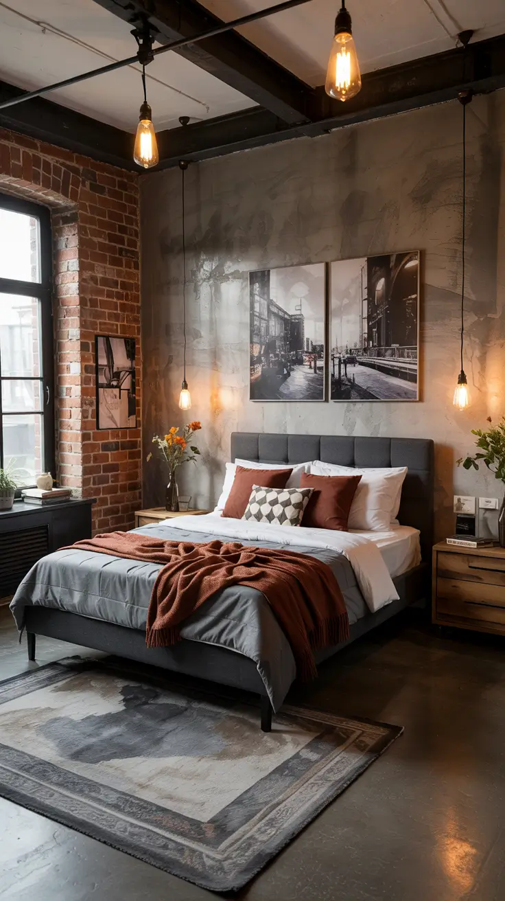 Bedroom Ideas 2026 Industrial Modern Bedroom