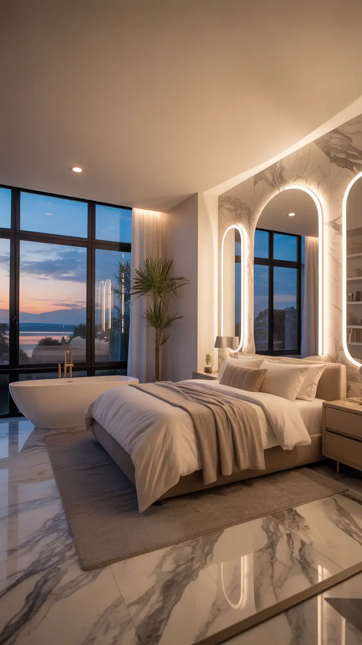 Bedroom Makeover Ideas 2026 Modern Marble Bedroom Retreat