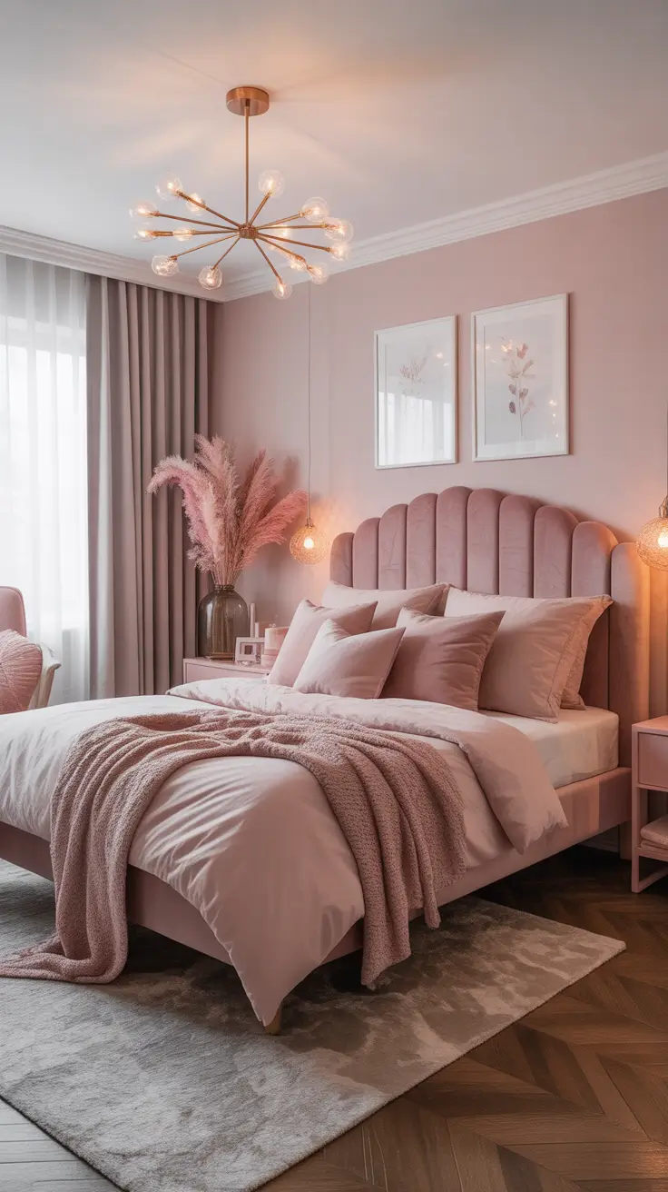 Soft Pink Bedroom Makeover for a Dreamy Glow