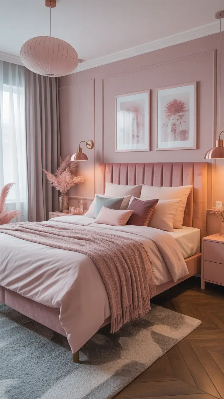 Soft Pink Bedroom Makeover for a Dreamy Glow