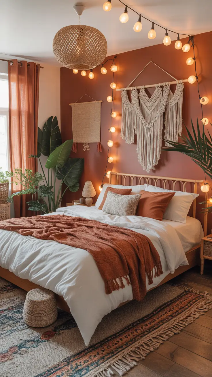 Warm Boho Bedroom with Natural Soul