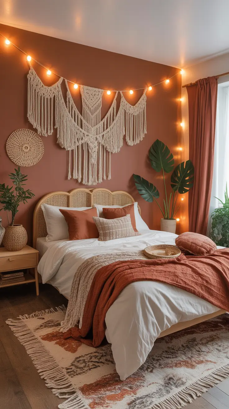 Warm Boho Bedroom with Natural Soul