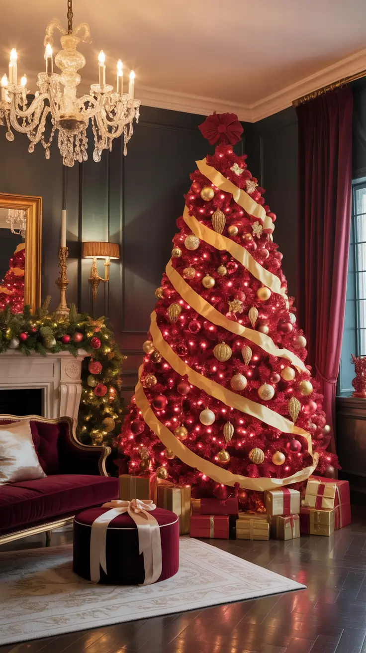 Best Christmas Tree Ideas 2025 Red And Gold Christmas Tree Luxe