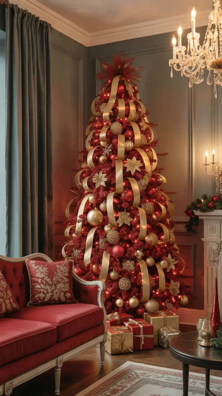 Best Christmas Tree Ideas 2025 Red And Gold Christmas Tree Luxe