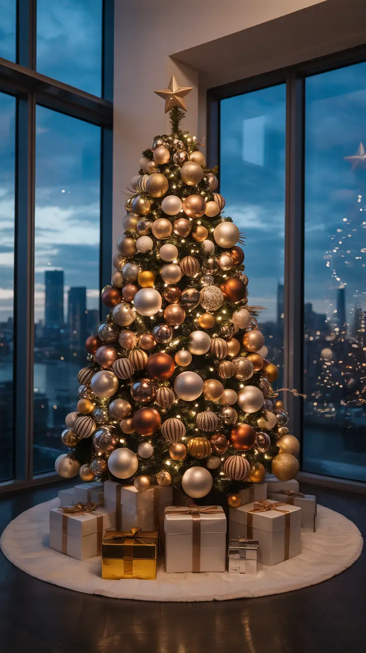 Best Christmas Tree Ideas 2025 Glamorous Metallic Christmas Tree Glow