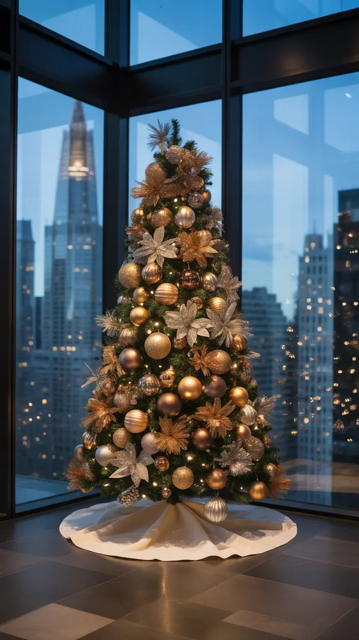 Best Christmas Tree Ideas 2025 Glamorous Metallic Christmas Tree Glow