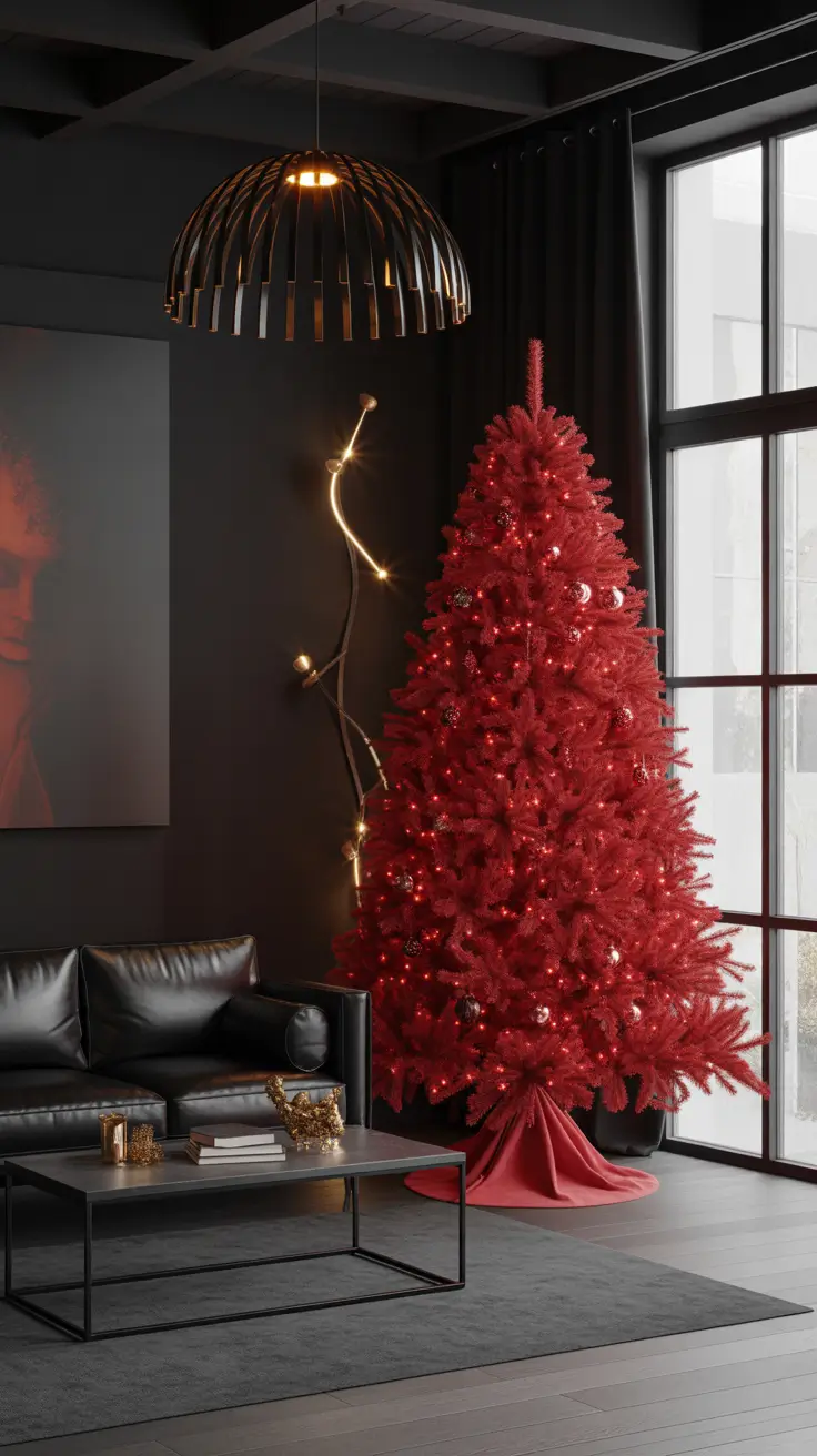 Best Christmas Tree Ideas 2025 Bold Red Christmas Tree Statements