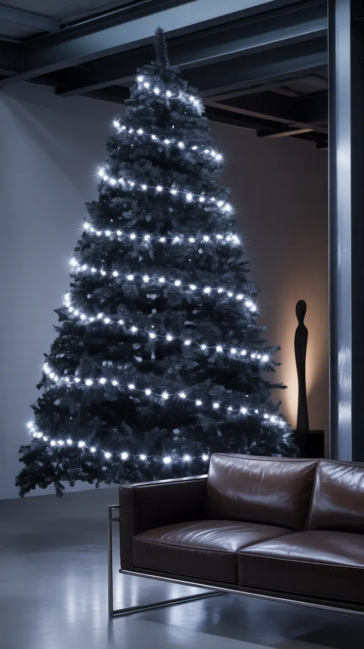 Christmas Tree Lights Ideas 2025 Chic Black Christmas Tree Lights