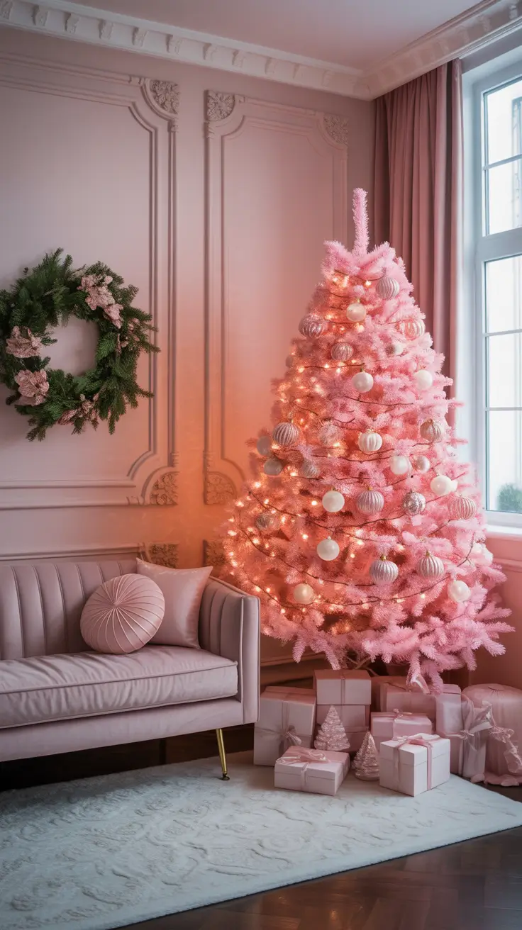 Christmas Tree Lights Ideas 2025 Pretty Pink Christmas Tree Lights