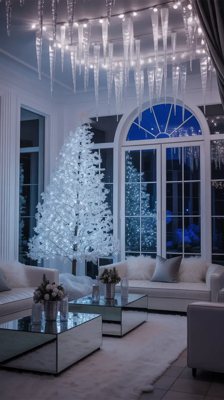 Christmas Tree Lights Ideas 2025 Icy Winter Wonderland Lights