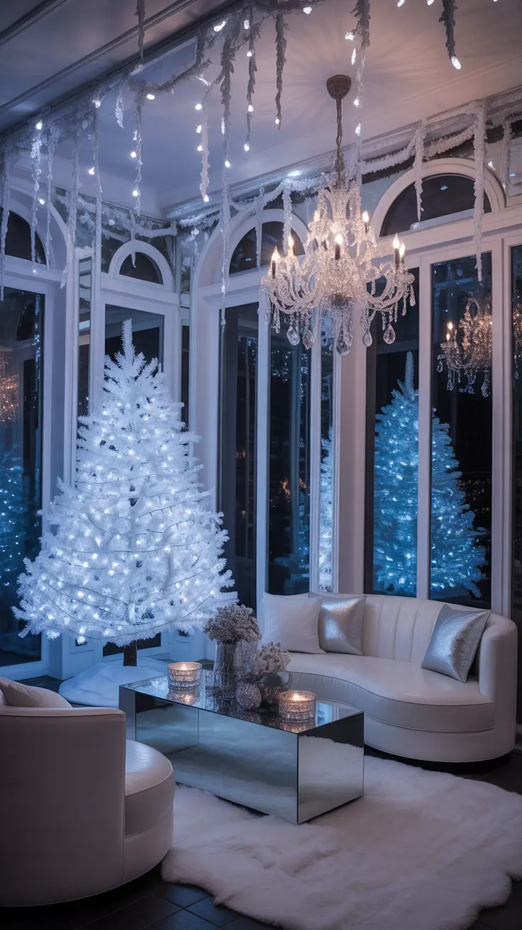 Christmas Tree Lights Ideas 2025 Icy Winter Wonderland Lights