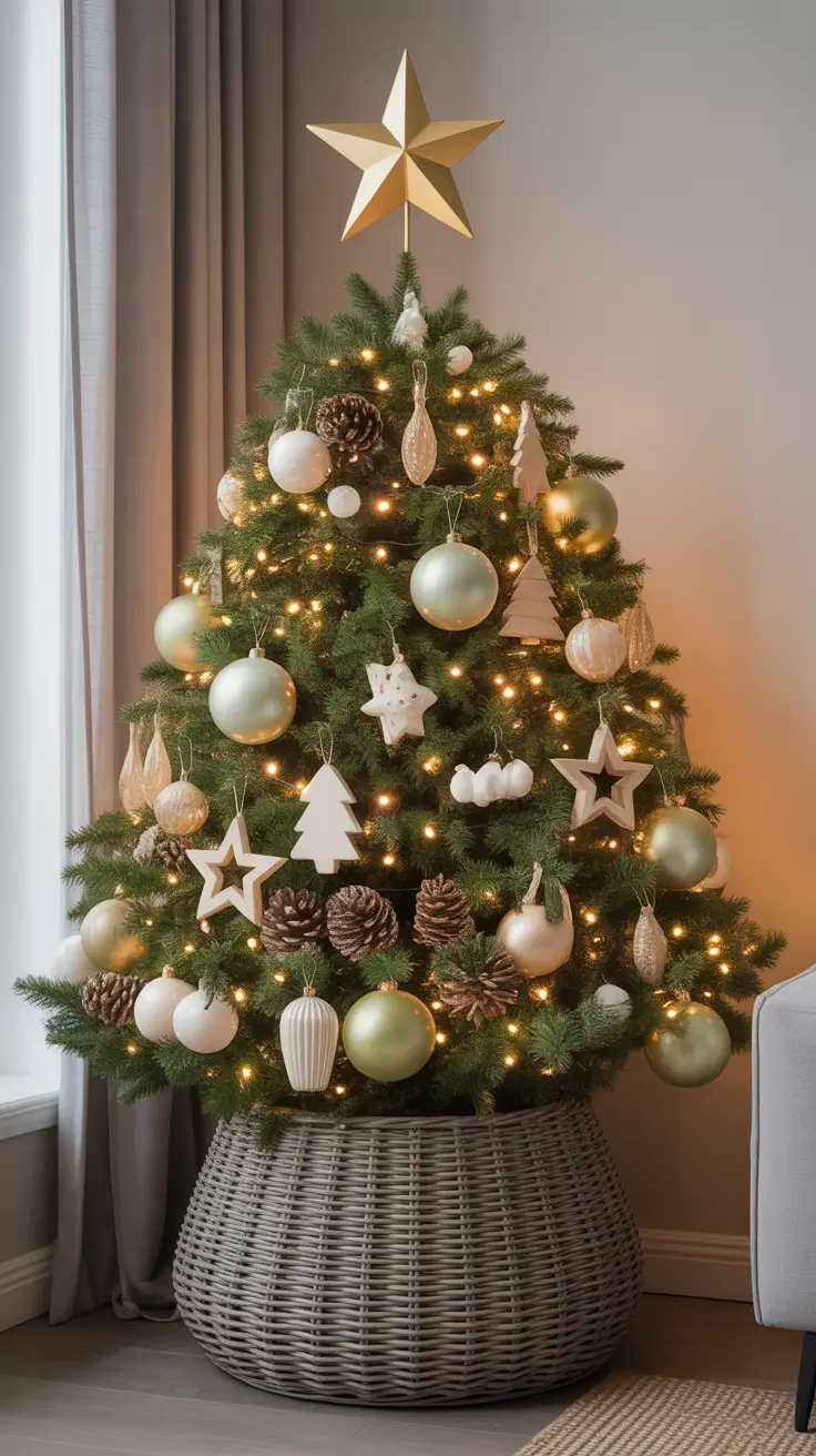 Christmas Tree Trends 2025 Natural Nordic Serenity, simple Christmas tree ideas 2025 trends