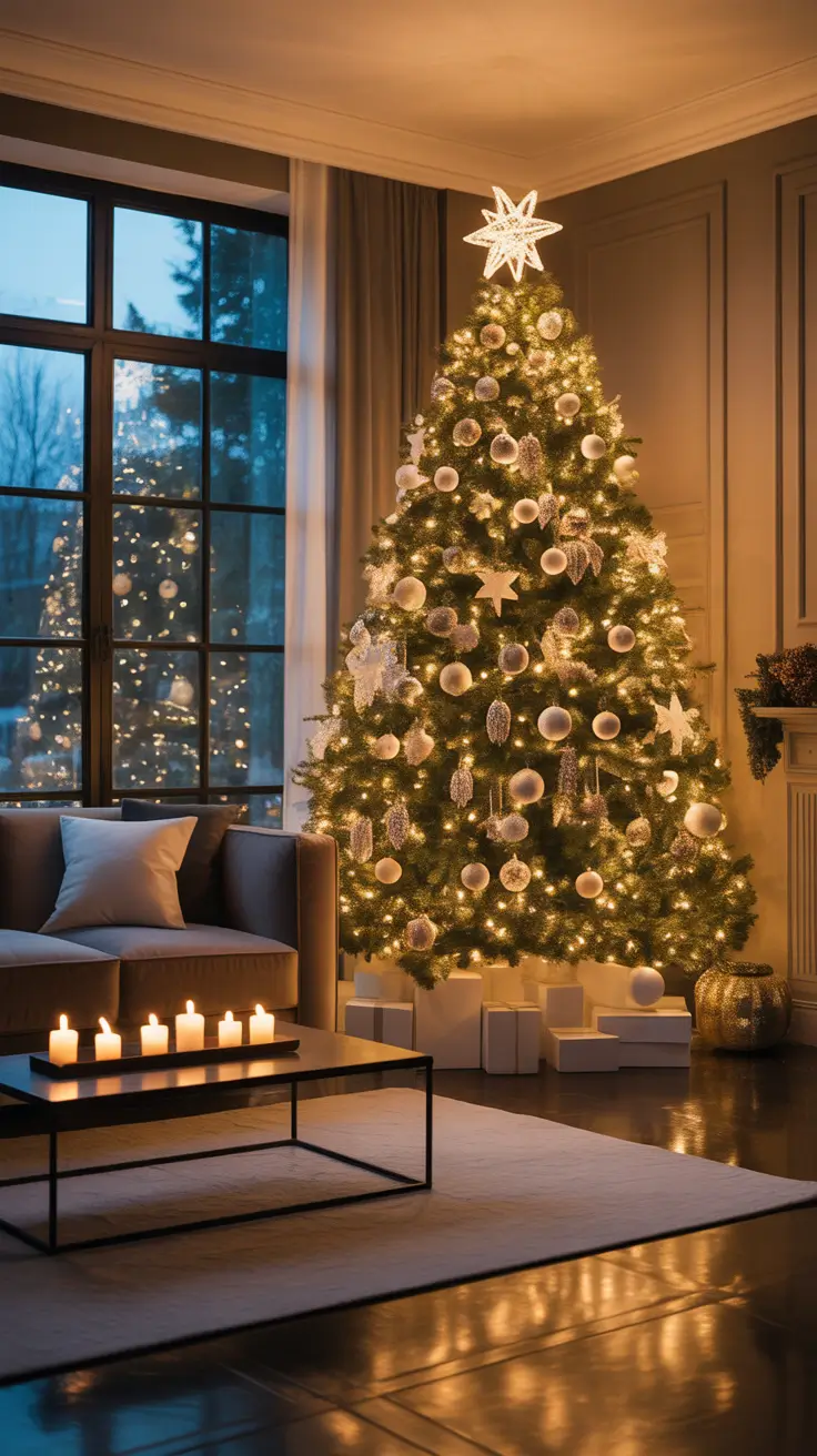 Christmas Tree Trends 2025 Golden Champagne Glow