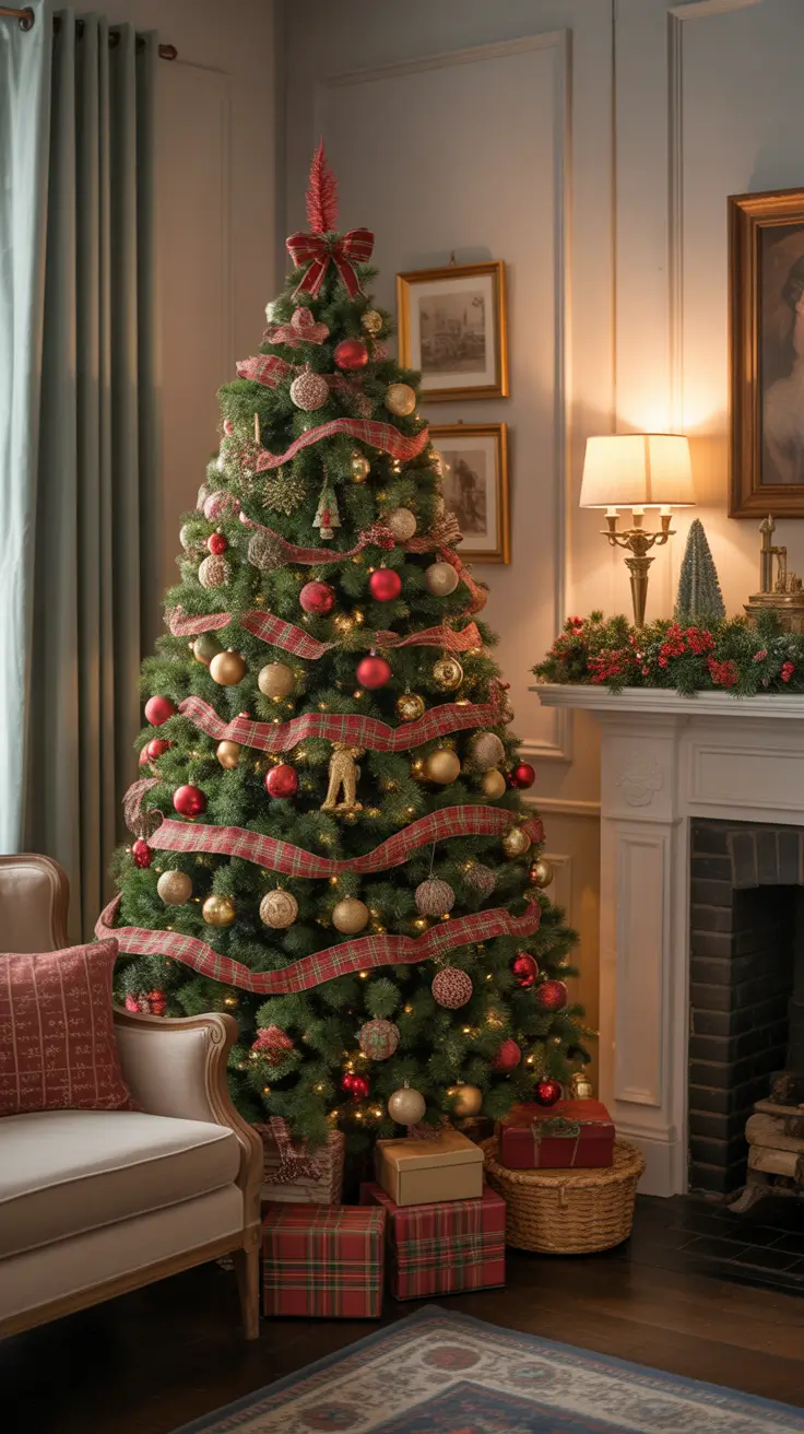 Christmas Tree Trends 2025 Classic Heritage Red & Gold