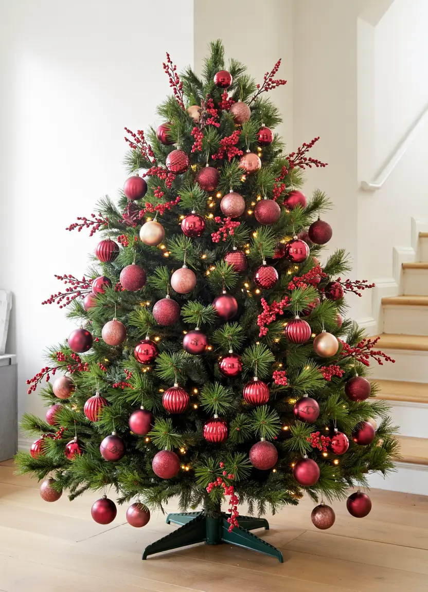 Red and Gold Classic Christmas Tree 2025