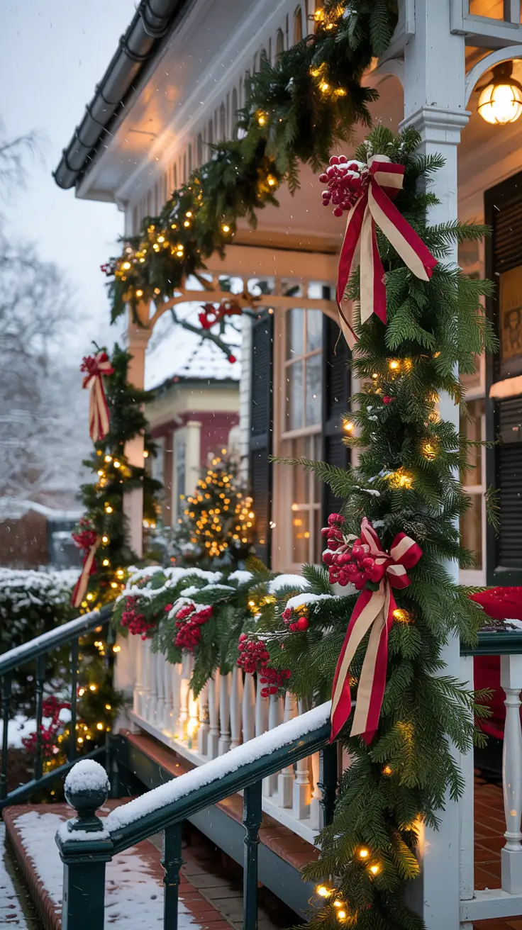 Front Porch Christmas Decor Ideas 2025 Front Porch Garlands For The Perfect Holiday Look