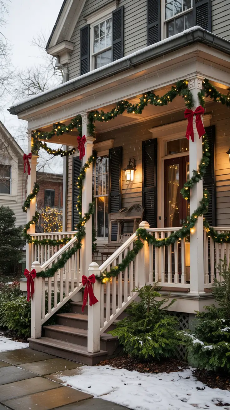 Front Porch Christmas Decor Ideas 2025 Front Porch Garlands For The Perfect Holiday Look