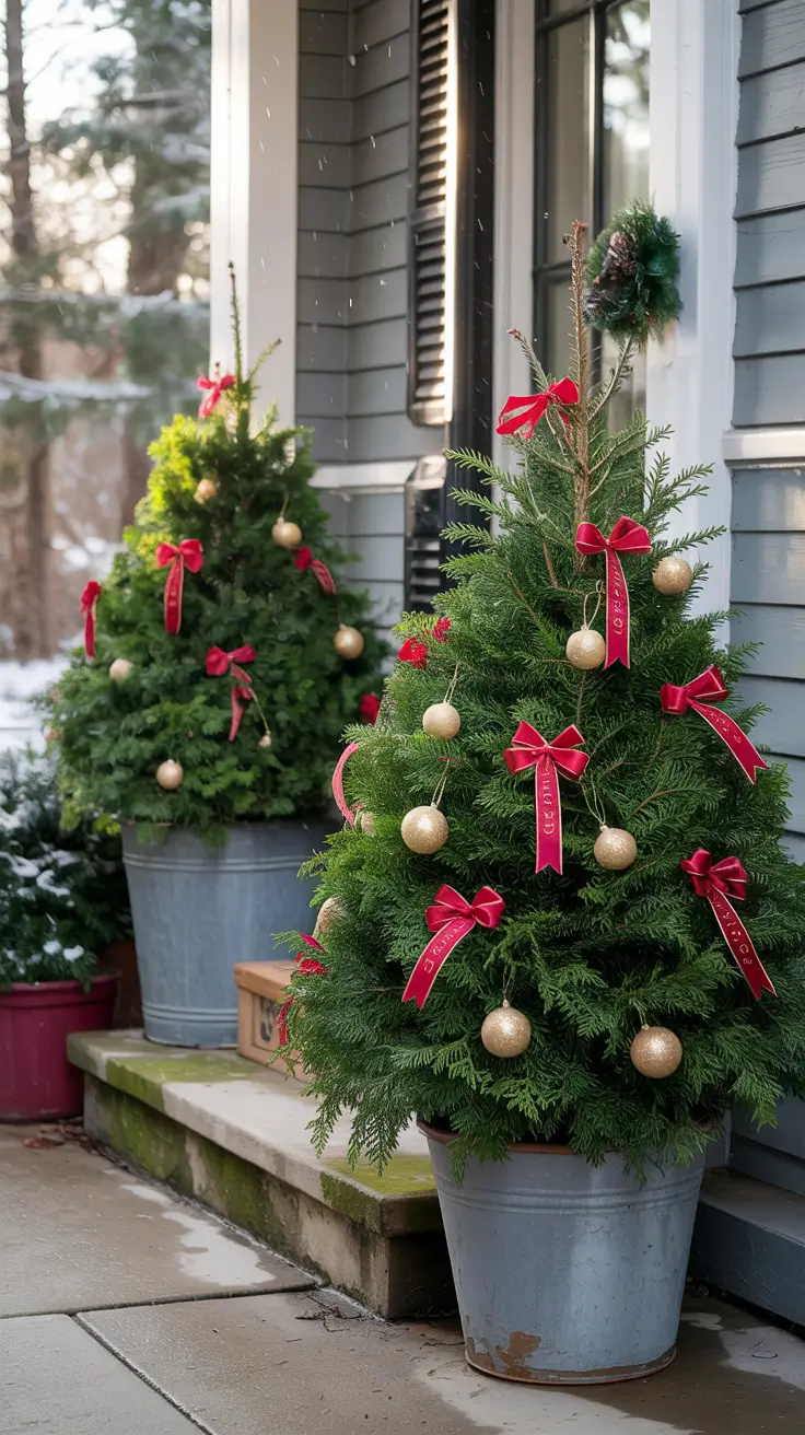 Front Porch Christmas Decor Ideas 2025 Easy Planters For Outdoor Christmas Cheer