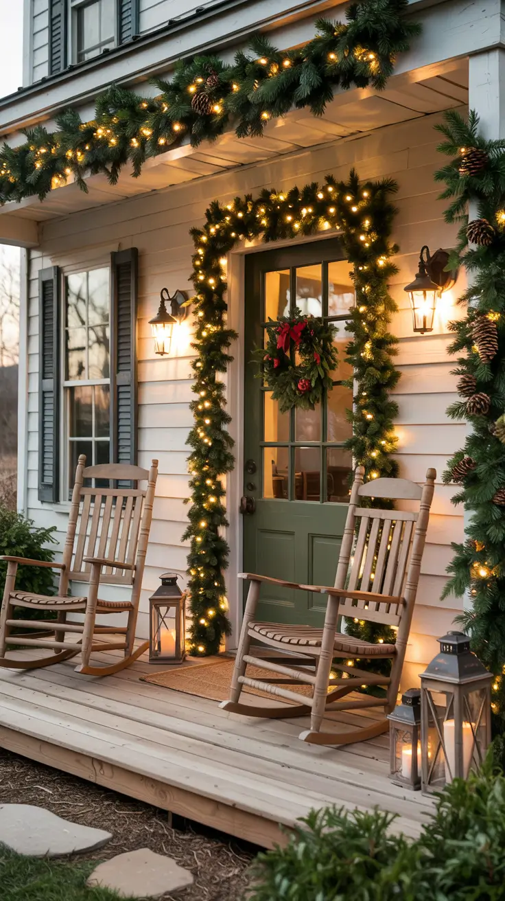 Front Porch Christmas Decor Ideas 2025 Modern Farmhouse Christmas Porch Decor