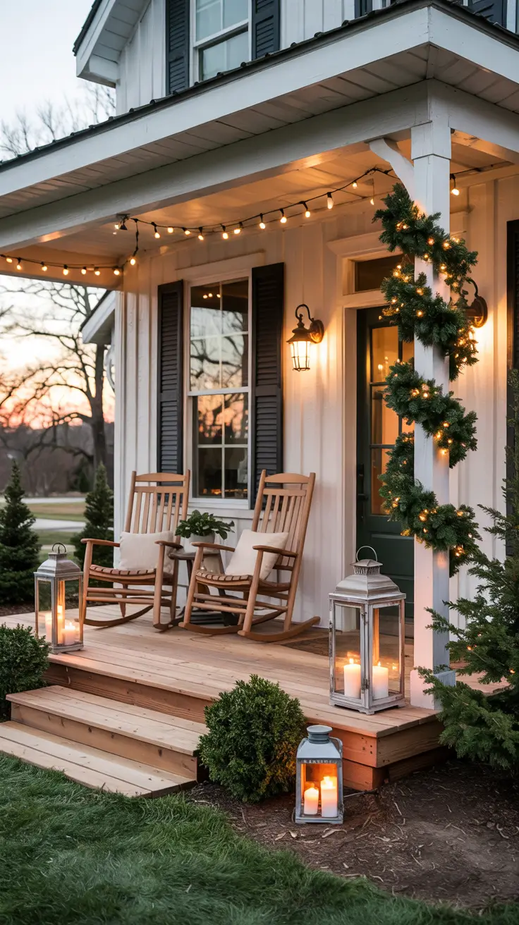 Front Porch Christmas Decor Ideas 2025 Modern Farmhouse Christmas Porch Decor