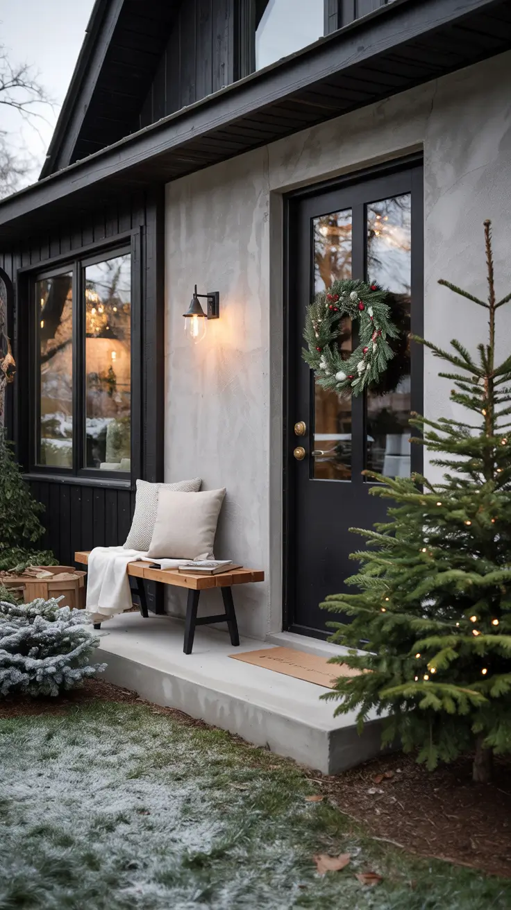 Front Porch Christmas Decor Ideas 2025 Minimalist Modern Christmas Porch