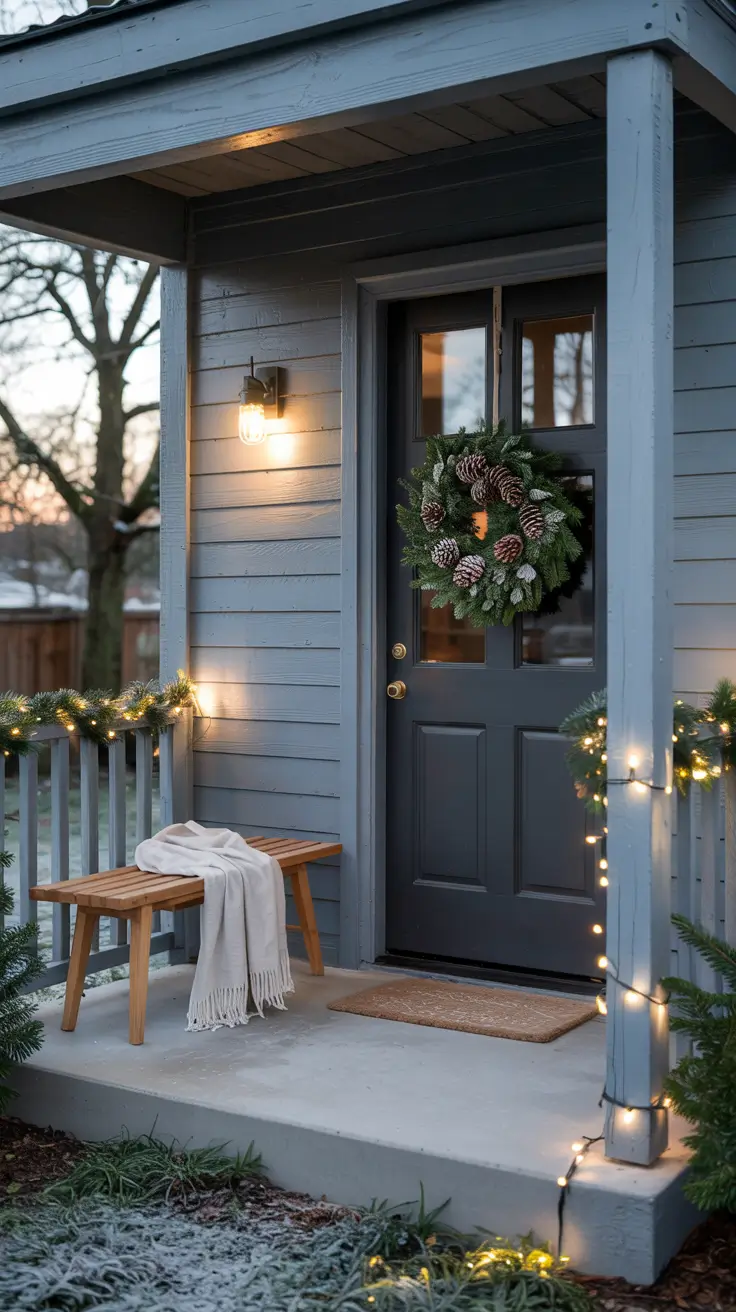 Front Porch Christmas Decor Ideas 2025 Minimalist Modern Christmas Porch