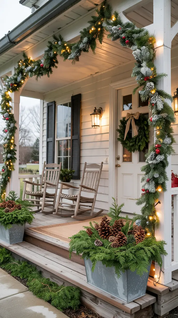 Front Porch Christmas Decor Ideas 2025 Farmhouse Front Porch Christmas Inspiration