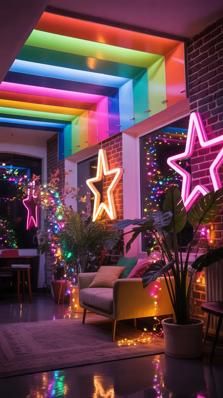 Indoor Christmas Lights Ideas 2025 Colorful Lights to Lift the Holiday Spirit