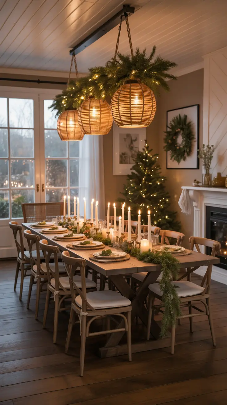 Indoor Christmas Lights Ideas 2025 Dining Room Glow for Holiday Evenings