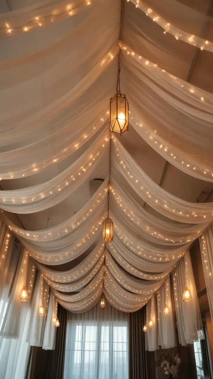 Ceiling Drapes That Glow Like Stars