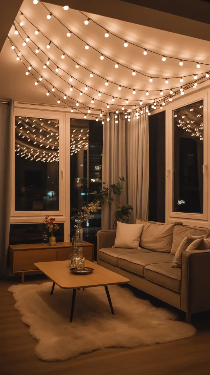 Indoor Christmas Lights Ideas 2025 Sparkling Ceiling Lights for Cozy Nights