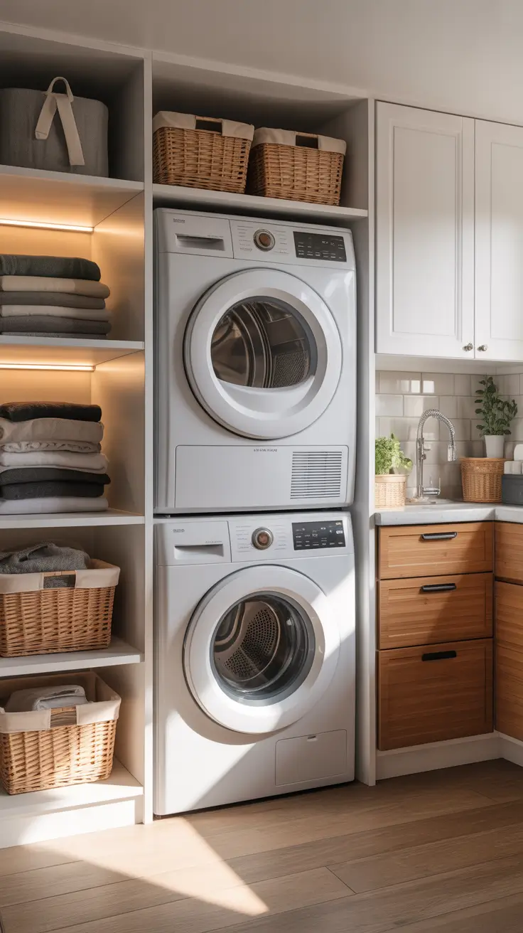 Laundry Room Makeover Ideas 2026 Classic Farmhouse Laundry Room with Tile Charm