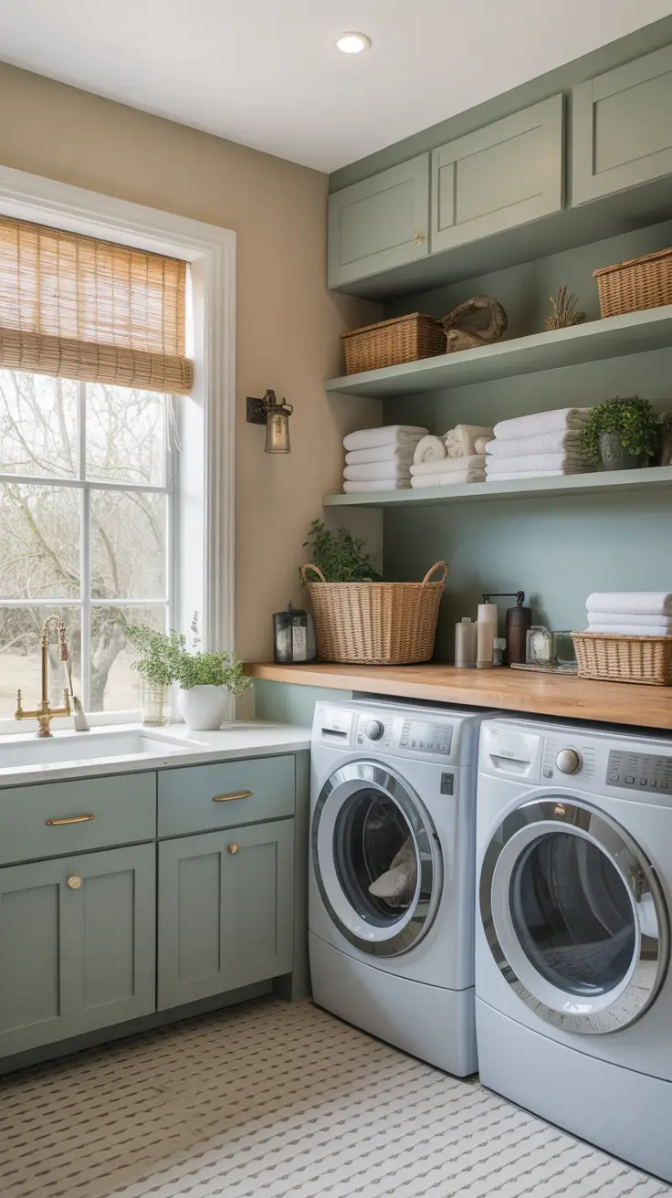 Laundry Room Makeover Ideas 2026 Neutral Elegance with Natural Light