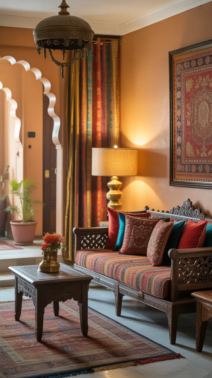 Living Room Makeover Ideas 2026 Indian-Inspired Living Room Design