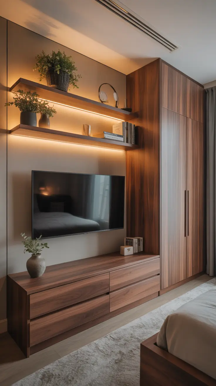 Decor TV Unit With Wardrobe Smart Modern Styling