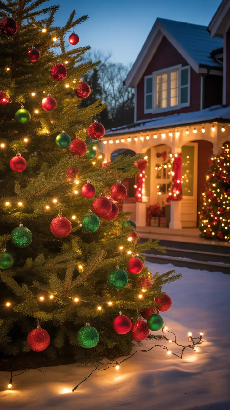Warm White Christmas Lights Red And Green Glow Meets Warm White Sparkle