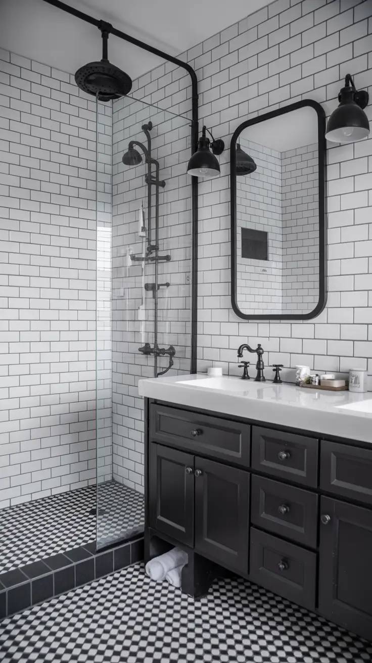 Black and White Bathrooms That Balance Bold and Classic
