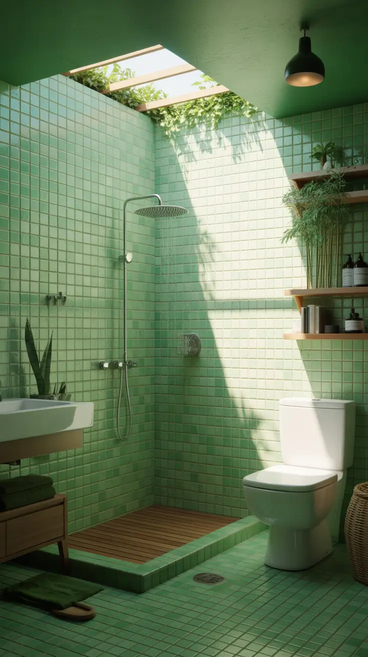Green Bathroom Aesthetics Inspired by Nature