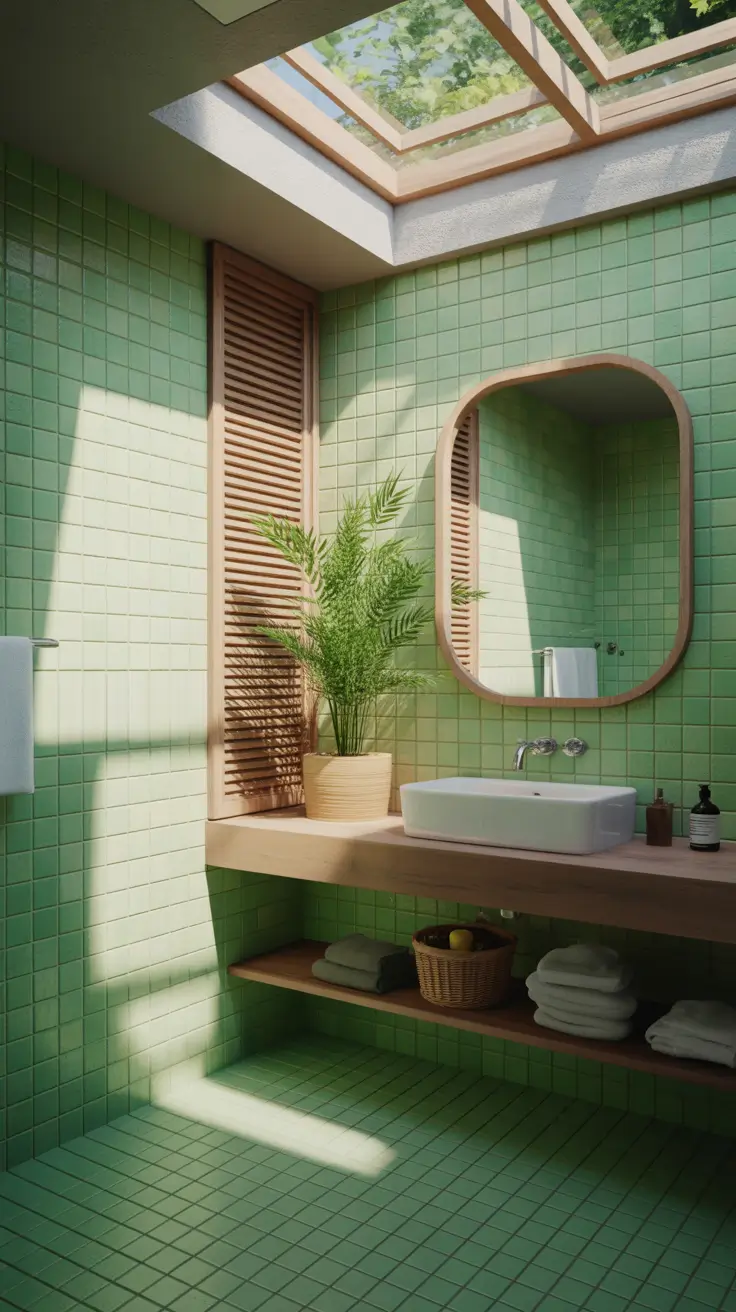 Green Bathroom Aesthetics Inspired by Nature