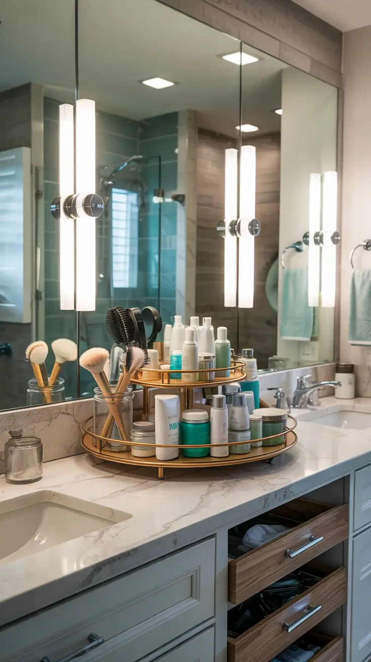 Bathroom organizer ideas 2026 Rotating Organizers And Lazy Susan Stands For Easy Bathroom Access