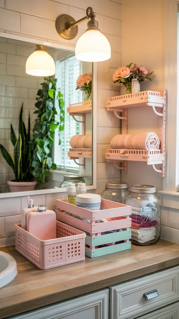 Bathroom organizer ideas Dollar Tree and budget friendly DIY bathroom organizer projects