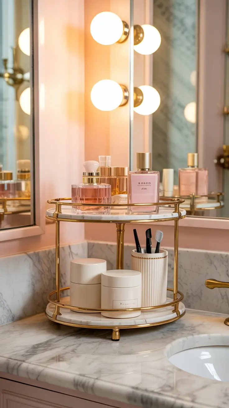 Bathroom organizer ideas 2026 Two Tier Trays And Stands For Double Countertop Storage