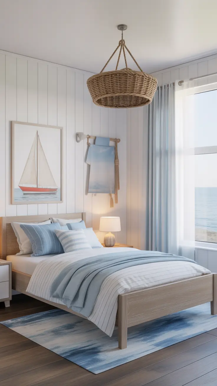 Boys bedroom ideas 2026 Coastal boys bedroom with breezy vibes