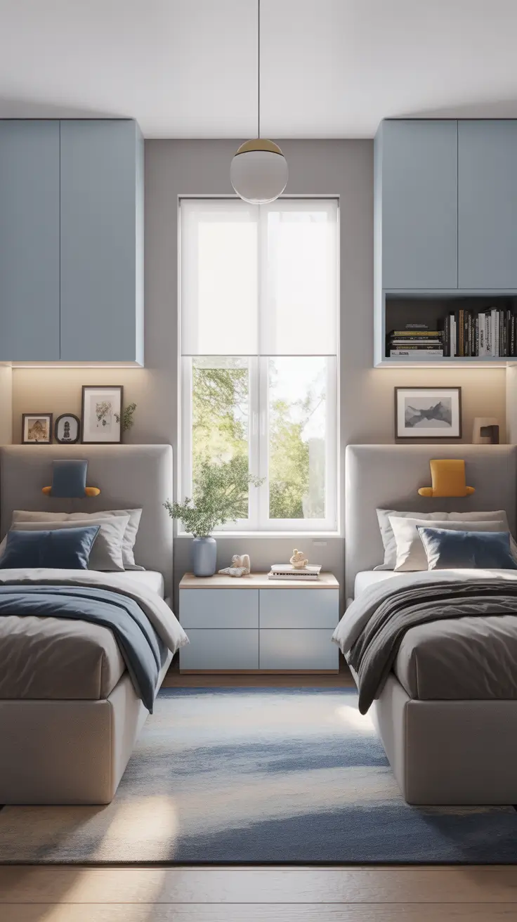 Boys bedroom ideas 2026 Modern two-bed boys room layout ideas