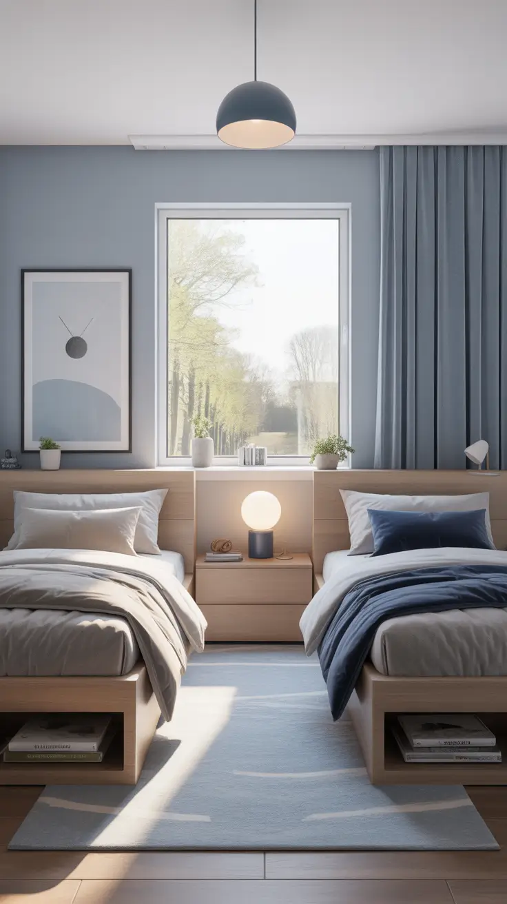 Boys bedroom ideas 2026 Modern two-bed boys room layout ideas