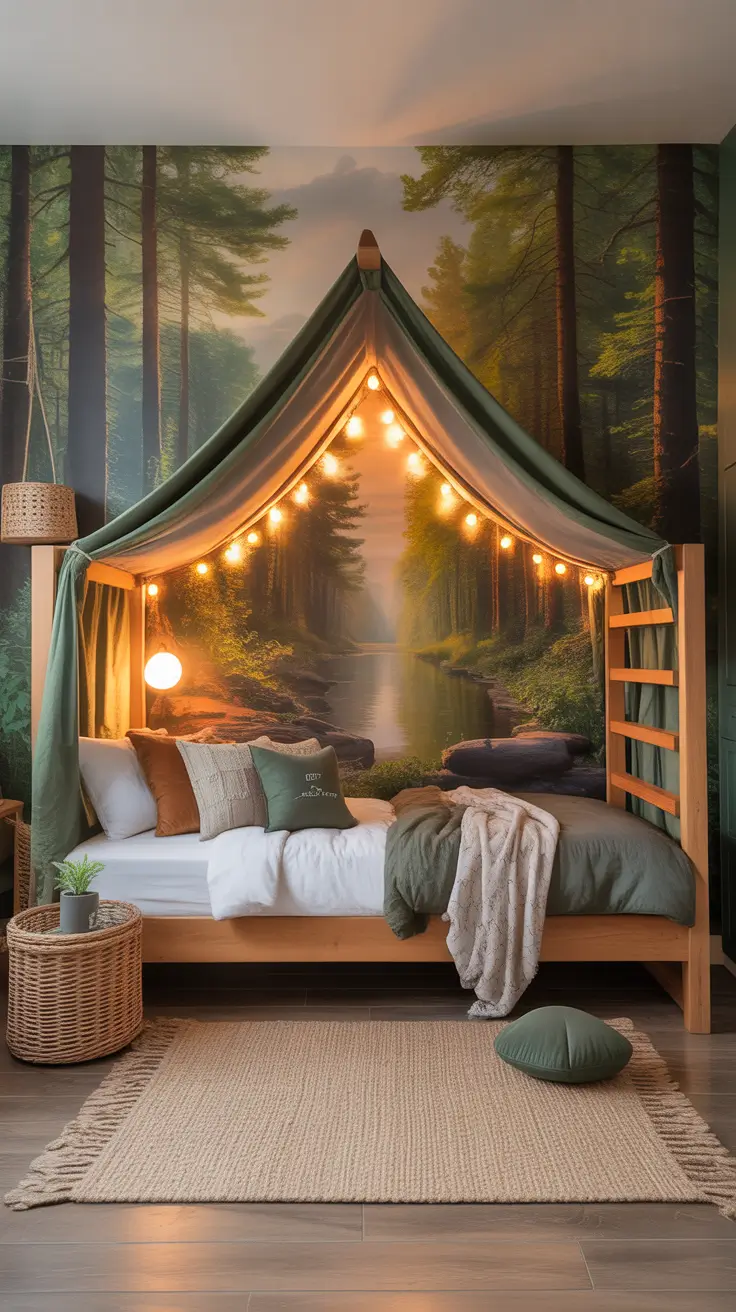 Boys bedroom ideas 2026 Outdoor-themed adventure boys bedroom