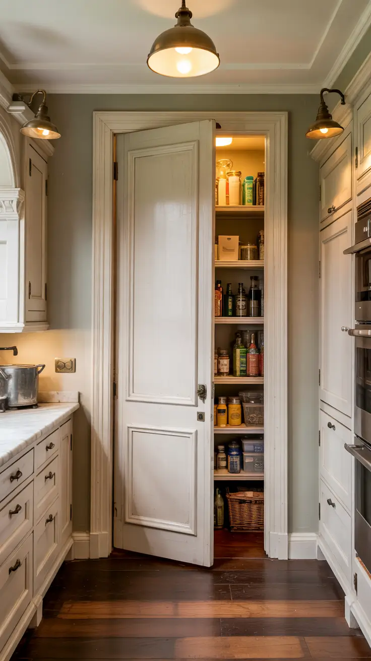 Hidden pantry ideas 2026 Hiding A Pantry Behind A Door In Kitchen Corner